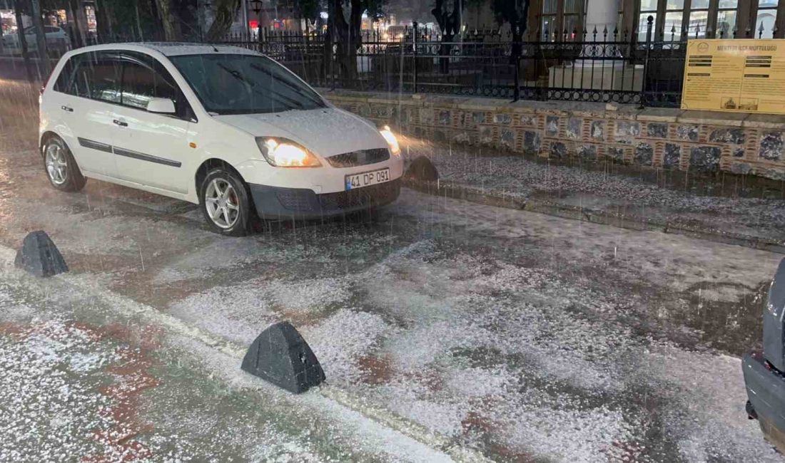 Muğla’nın Menteşe ilçesinde etkili olan sağanak ve dolu yağışı nedeniyle