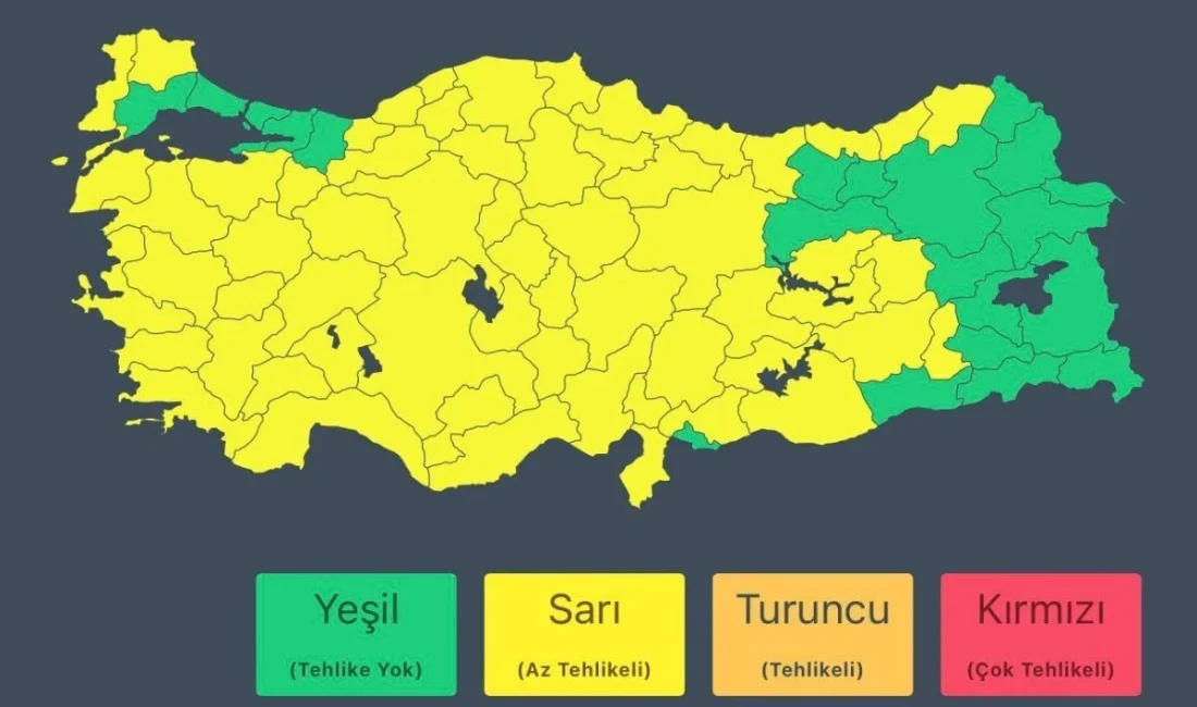 İçişleri Bakanlığı, 30 Ocak Cuma günü için kritik meteorolojik uyarılarda