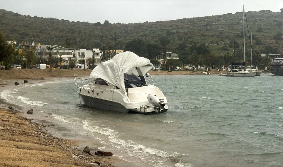 Meteoroloji’nin Bodrum-Kaş hattı için yaptığı fırtına uyarısının ardından ilçede saatte