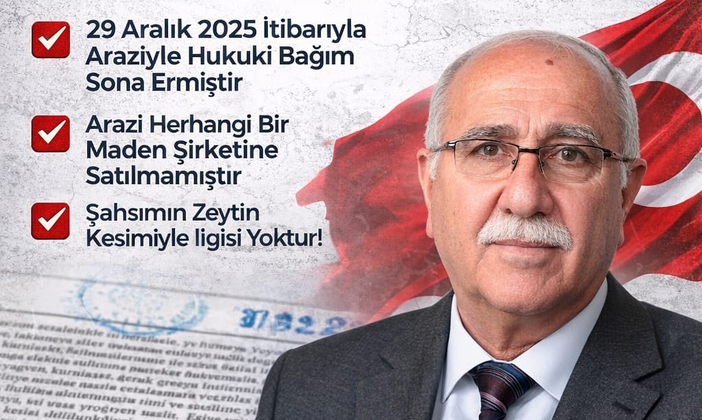 Ahmet Kılbey, hakkında ortaya atılan zeytin ağacı kesimi iddialarına noter