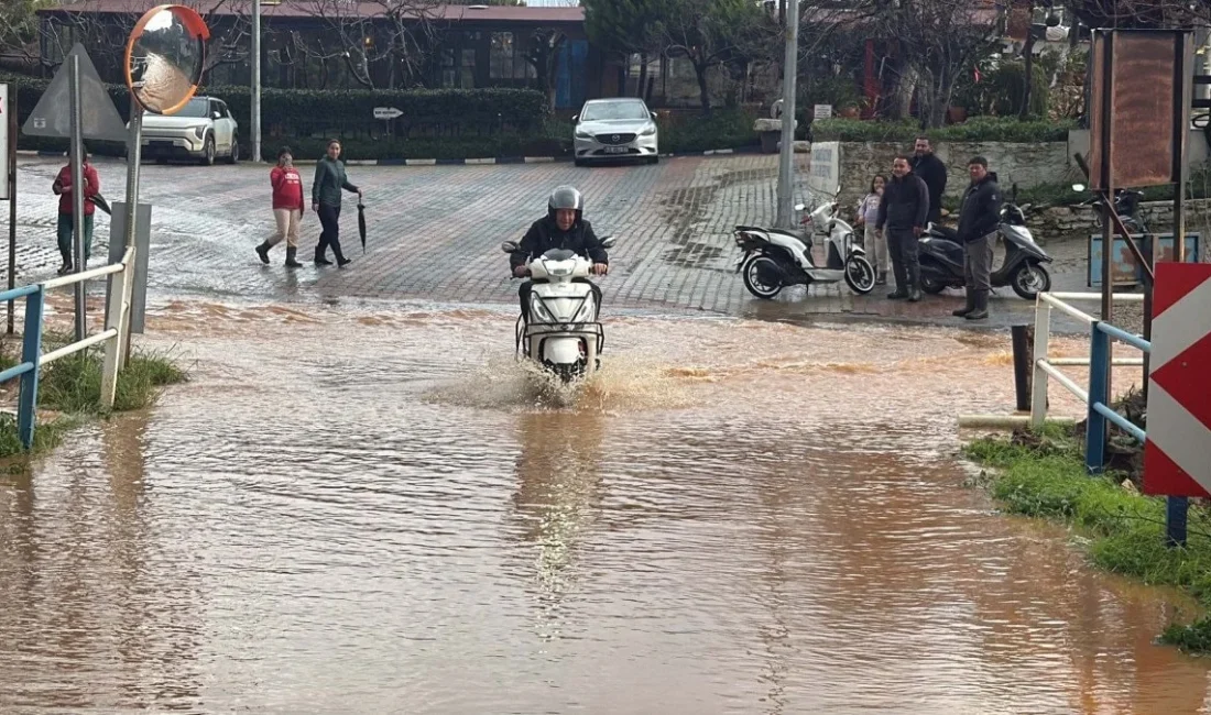 Meteoroloji 4. Bölge Müdürlüğü’nün uyarısının ardından Muğla’nın Bodrum ilçesinde etkili