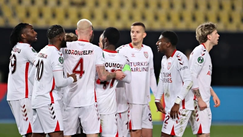 UEFA Konferans Ligi son 16 play-off turu ilk maçında Samsunspor,